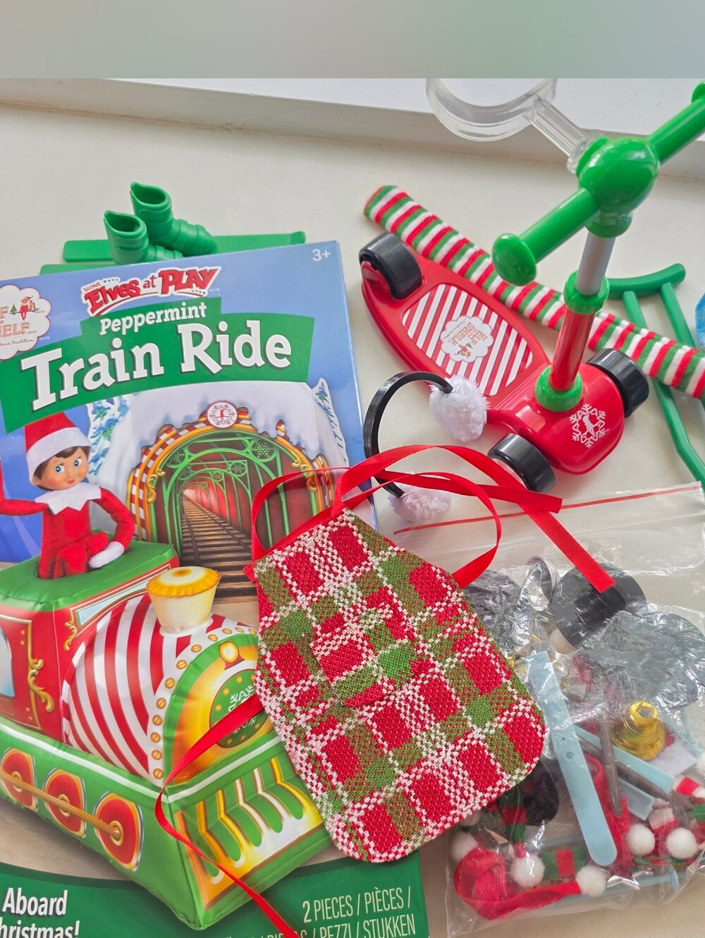 Peppermint Train Ride Playset - Red & Green